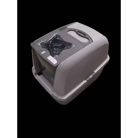 Catit Katzentoilette mit Abdeckung, 43 x 57 x 50cm, grau/grau
