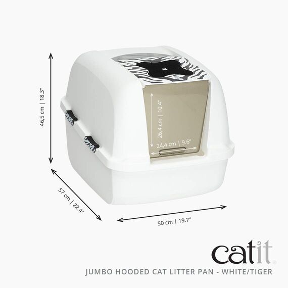 Catit Jumbo Katzentoilette mit Abdeckung, 57 x 46 x 43 cm