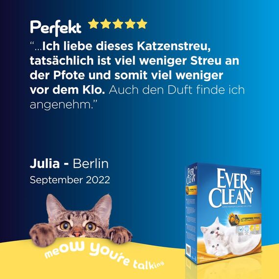 Ever Clean Litterfree Paws - Katzenstreu, 10 Liter, mit Duftstoffen