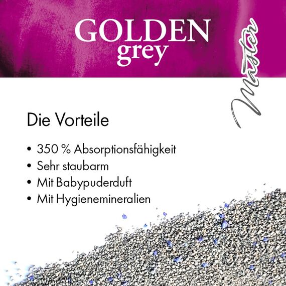 Golden Grey Master 2x14kg Babypuderduft + Silikat für Katzenbesitzer, Deutschland - Katzenstreu