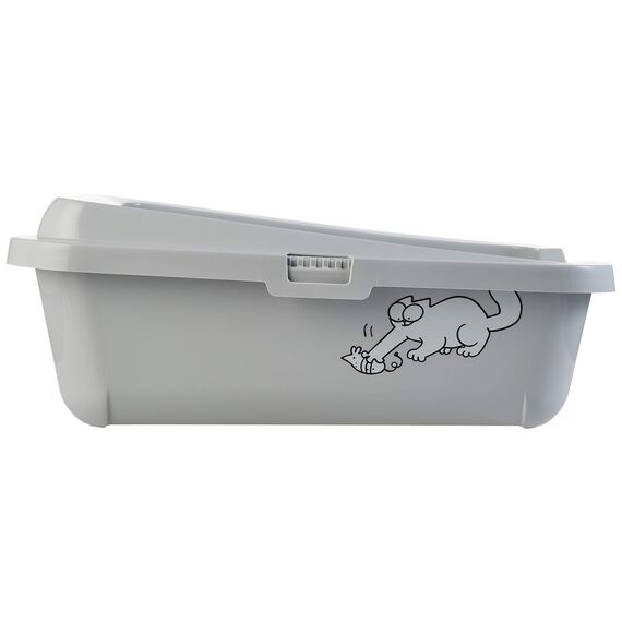 Simon's Cat, Katzentoilette mit Rand L: 43 cm B: 32 cm H: 16 cm grau