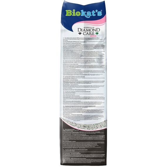 Biokat's Diamond Care Fresh Katzenstreu mit Babypuder-Duft - Feine Klumpstreu aus Bentonit mit Aktivkohle und Aloe Vera - 1 Sack (1 x 10 L) (Packung mit 2)