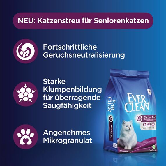 Ever Clean Senior Cat, Klumpstreu für Katzen 20 L