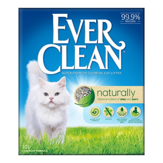 Ever Clean Natürlich – 99,9% natürliches klumpendes Katzenstreu mit Einer optimalen Mischung aus Ton und Mais