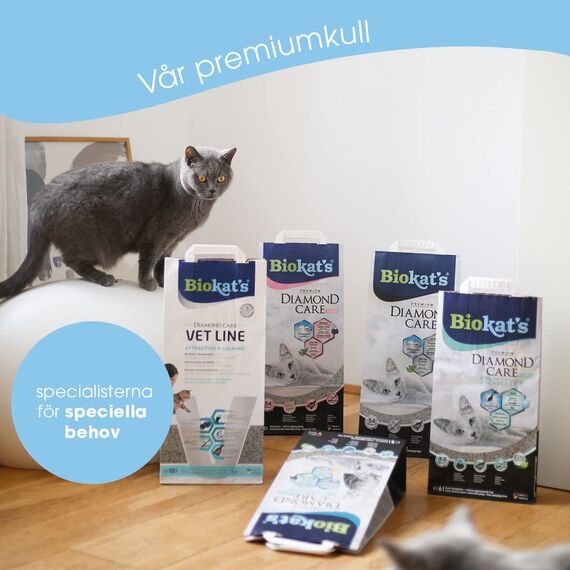 Biokat's Diamond Care Fresh Katzenstreu mit Babypuder-Duft - Feine Klumpstreu aus Bentonit mit Aktivkohle und Aloe Vera - 1 Sack (1 x 10 L) (Packung mit 2)