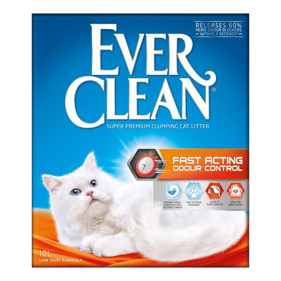 Ever Clean Katzenstreu mit schnellwirkender Geruchsbekämpfung, 10 Liter, mit Duftstoffen