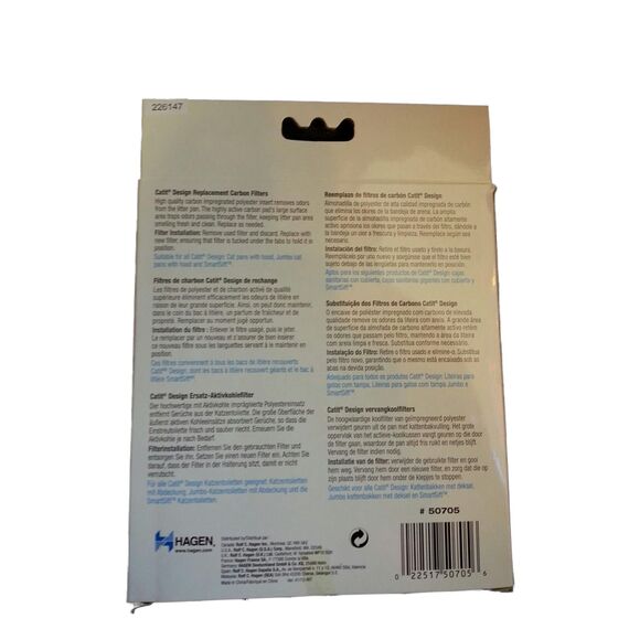 Catit Aktivkohlefilter für die Catit Katzentoiletten mit Abdeckung, 2er Pack