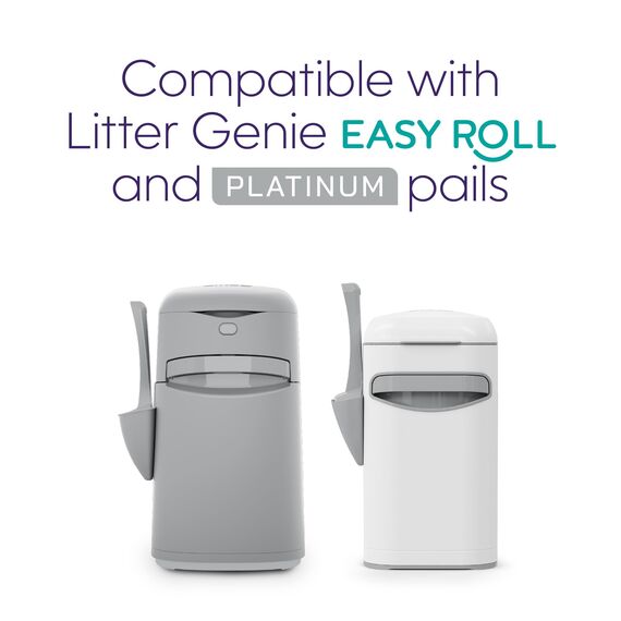 Litter Genie Easy Roll Nachfüller, Katzenstreu Entsorgungssystem, ultimative Geruchskontrolle, mühelose Reinigung, 1 Nachfüllpack mit 24 Beuteln