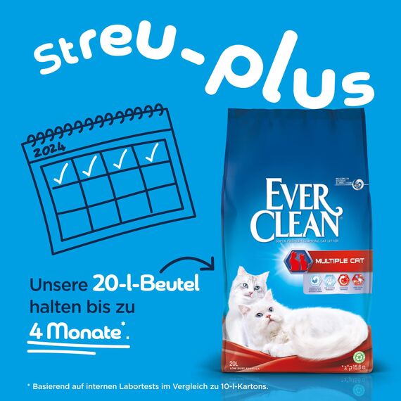 Ever Clean Klumpendes Katzenstreu für mehrere Katzen, 20 l