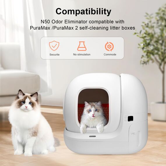 6 Stück Geruchsentferner für Pura Max/Pura Max 2 Selbstreinigende Katzentoilette, N50 Geruchsvernichter, Katzen Urin Geruch Entferner autopulente, Geruchskontrolle