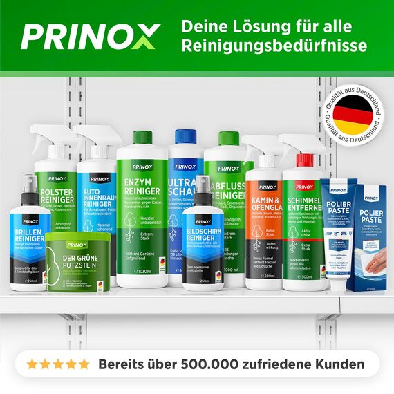 PRINOX 2x Geruchsneutralisierer 580 ml - Enzymreiniger Konzentrat - Geruchsentferner gegen alle Gerüche, wie Katzenurin Geruch auf Sofa, Sessel, Matratze, Auto, Matratze