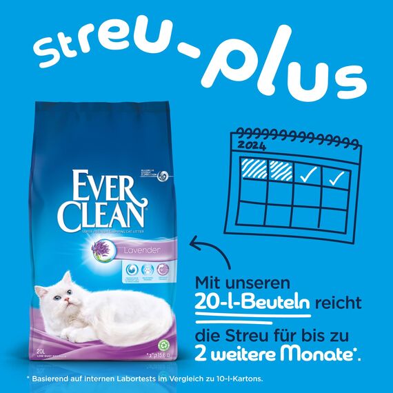 Ever Clean Lavender klumpendes Katzenstreu, 20 l