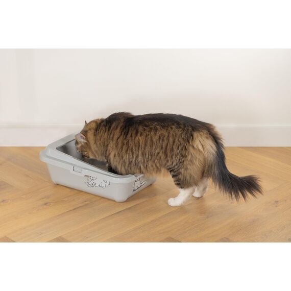 Simon's Cat, Katzentoilette mit Rand L: 43 cm B: 32 cm H: 16 cm grau