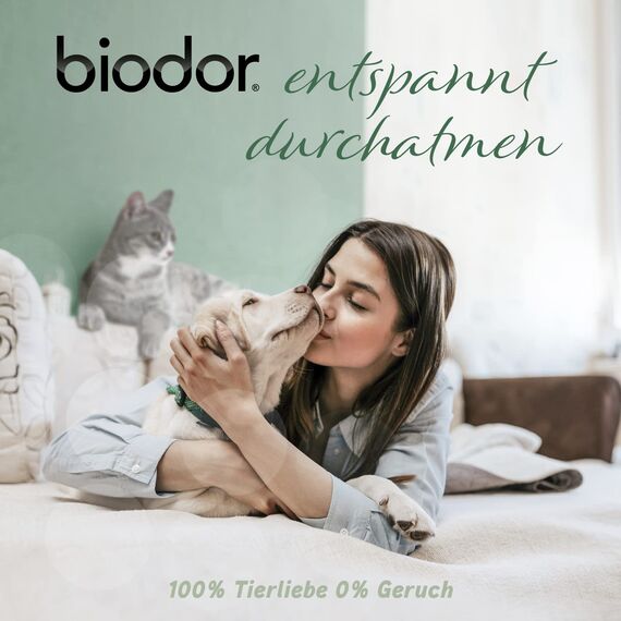 Biodor Animal Wäschespülung 1L - Geruchsneutralisierer, Geruchsentferner & Reiniger für die Tierumgebung - Enzymreiniger Urin, Kot & anderen strengen Gerüchen - Fleckenentferner & Reinigung