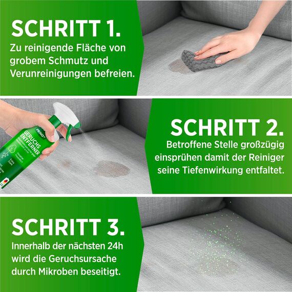 PRINOX 2x Geruchsneutralisierer 580 ml - Enzymreiniger Konzentrat - Geruchsentferner gegen alle Gerüche, wie Katzenurin Geruch auf Sofa, Sessel, Matratze, Auto, Matratze