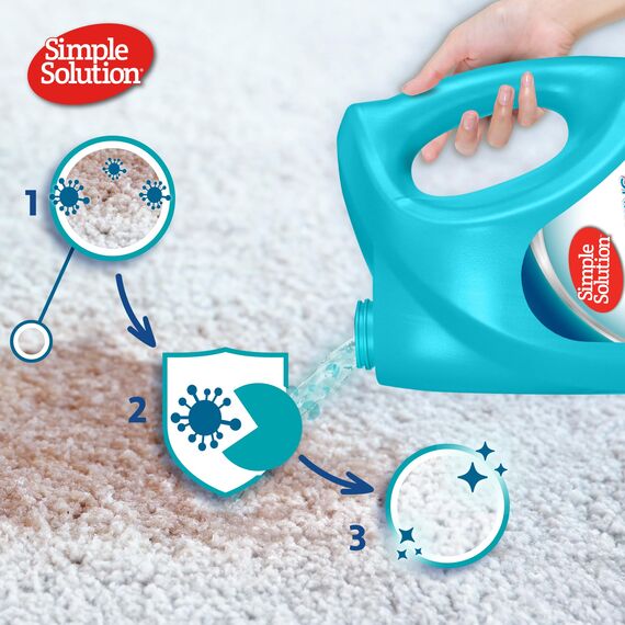 Simple Solution Extreme Pet Flecken- und Geruchsentferner, Enzymatischer Reiniger mit 3X Pro-Bakterien Reinigungskraft - 4Ltr