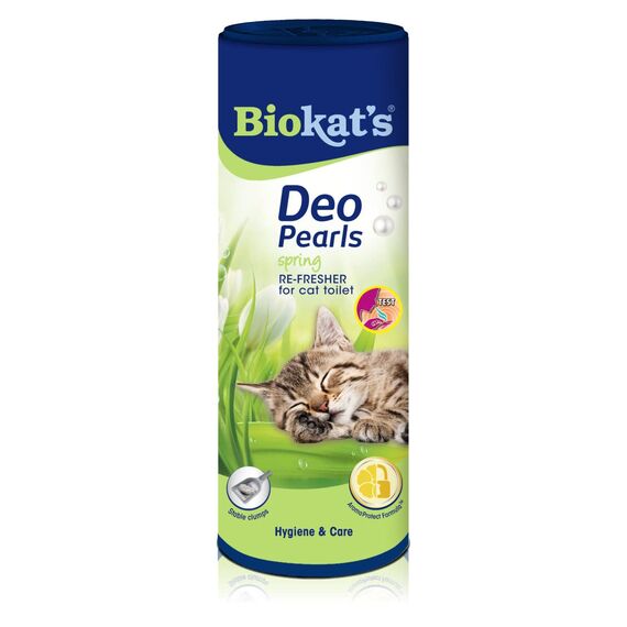 Biokat's Deo Pearls Spring - Streuzusatz mit Duft für Frische und feste Klumpen in der Katzentoilette - 1 Dose (1 x 700 g)