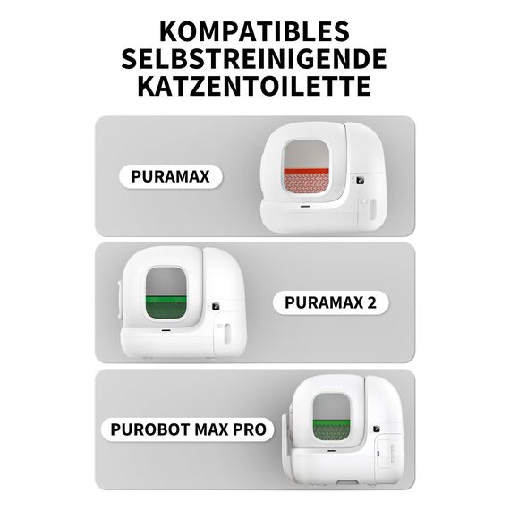 PETKIT Katzentoilettenbeutel mit Zugbändern, Beutel für Katzentoilette für Pura MAX 2 und PUROBOT Max Pro,Kratzfest für Haustier Katze Hunde Hundekot Katzenstreu 5 Rollen*18 (90 Stück)