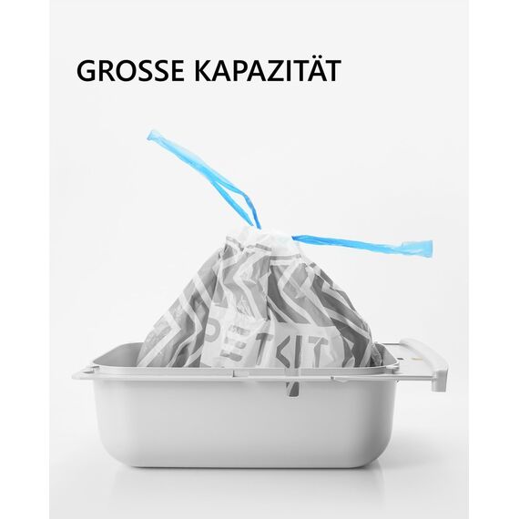 PETKIT Katzentoilettenbeutel mit Zugbändern, Beutel für Katzentoilette für Pura MAX 2 und PUROBOT Max Pro 2,Kratzfest für Haustier Katze Hunde Hundekot Katzenstreu 1 Rollen*20 (20 Stück)