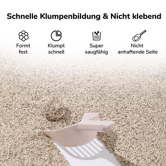FUKUMARU Tofu Katzenstreu 5.4kg - schnelle klumpenbildung, Tofu und Bentonit Katzenstreu, staubfrei und leicht zu klumpen, Geruchskontrolle（Weißer Tee）, kann die Toilette hinuntergespült Werden.