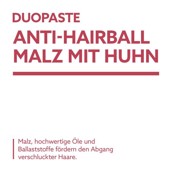GimCat Duo Paste Anti-Hairball Malz und Hühnchen - Katzensnack fördert den Abgang verschluckter Haare - 1 Tube (1 x 50 g) (Packung mit 2)