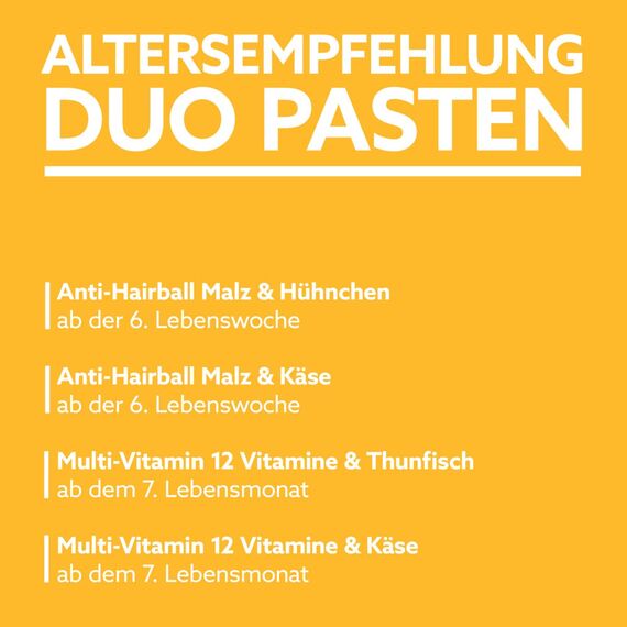 GimCat Duo Paste Anti-Hairball Malz und Hühnchen - Katzensnack fördert den Abgang verschluckter Haare - 1 Tube (1 x 50 g) (Packung mit 2)