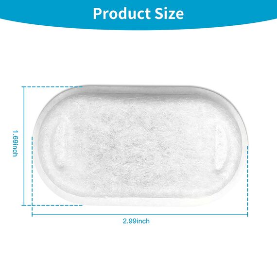 Vindox Katzenbrunnen Filter,Ersatzfilter für Edelstahl Trinkbrunnen Katzen,Trinkbrunnenfilter Haustierfilter für Katzen und Hunde Wasserbrunnen