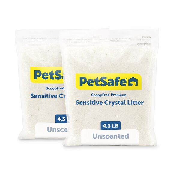 PetSafe ScoopFree Premium Nicht-Klumpende Kristall-Katzenstreu - Geruchskontrolle, Haftet Nicht an den Pfoten, Staubfrei - Geruchsneutral, 2-Pack