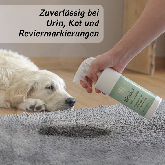 Biodor Animal Spray 150ml - Geruchsneutralisierer, Geruchsentferner & Reiniger für die Tierumgebung - Enzymreiniger Urin, Kot & anderen strengen Gerüchen - Hundeurin, Katzenurin Geruchsentferner