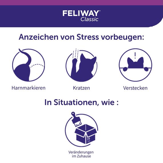 FELIWAY Classic 3x30 Tage Vorteilspack für Pheromon Verdampfer, 3x48ml - Hilft Anzeichen von Stress bei Katzen und Kitten zu reduzieren, von Tierärzten empfohlen, klinisch getestet (Packung mit 2)