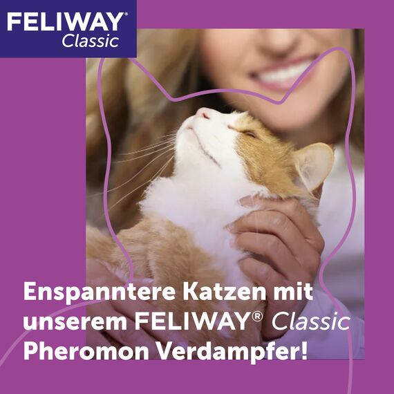 FELIWAY Classic 30 Tage Nachfüllflakon für den Pheromon Verdampfer, 48ml - Hilft Anzeichen von Stress bei Katzen und Kitten zu reduzieren, von Tierärzten empfohlen, klinisch getestet