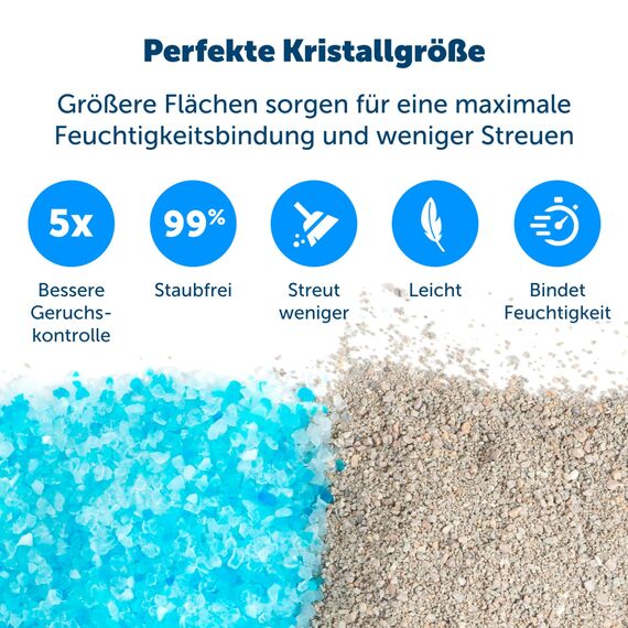PetSafe - ScoopFree Ersatzschale mit Blauem Kristall Katzenstreu - Geruchskontrolle, Staubfrei, Auslaufschutz - 1er-Pack