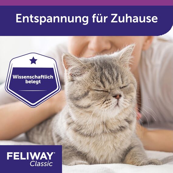 FELIWAY Classic 3x30 Tage Vorteilspack für Pheromon Verdampfer, 3x48ml - Hilft Anzeichen von Stress bei Katzen und Kitten zu reduzieren, von Tierärzten empfohlen, klinisch getestet (Packung mit 2)