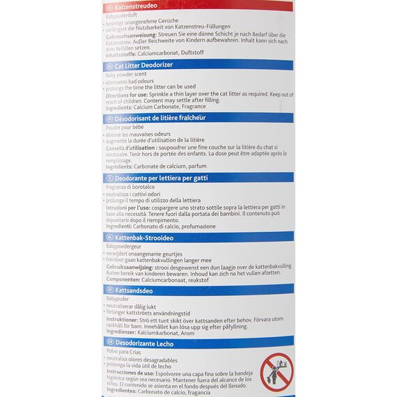 Trixie 42406 Simple'n'Clean Katzenstreudeo, Babypuderduft, 750 g (Packung mit 2)