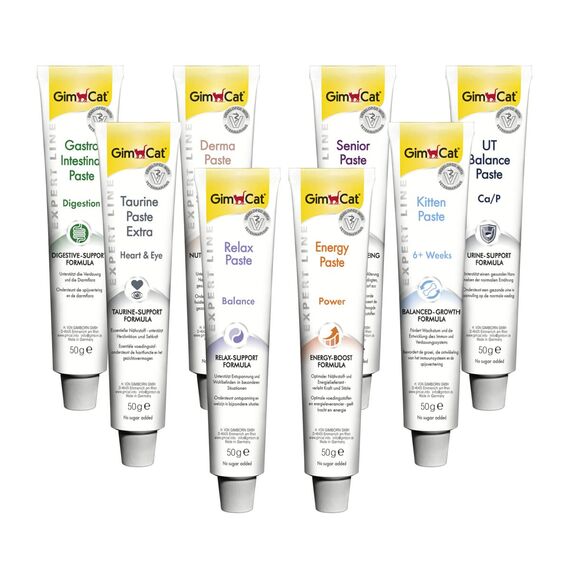 GimCat EXPERT LINE Gastro Intestinal Paste - Funktionaler Katzensnack unterstützt Verdauung und Darmflora - 1 Tube (1 x 50 g) (Packung mit 2)