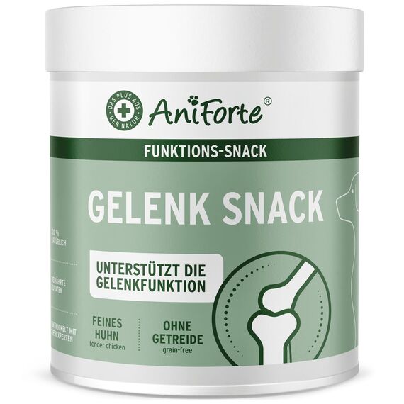 AniForte Gelenk Snack für Hunde 300g mit Grünlippmuschel für die Gelenke, hoher Hühnchen Fleischanteil, Funktionssnack getreidefrei statt Gelenktabletten für Knochen & Gelenke