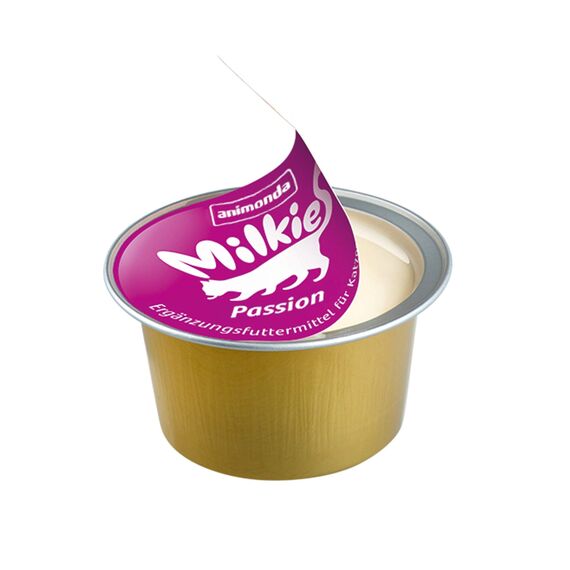 animonda Milkies Katzensnack mit Milch - Cups Variety Mixpack (20 Cups à 15 g), leicht verdauliche Katzenmilch für Erwachsene Katzen, Milch-Snack ohne Soja und Zucker