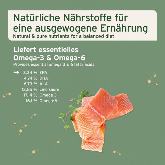 AniForte Lachsöl für Katzen & Hunde 100ml - Natur Fischöl aus Norwegen, reich an Omega 3, frisch abgefüllt in Deutschland, Ergänzungsmittel für Katzen ohne Zusätze, einfache Tropfdosierung