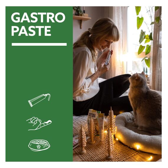 GimCat EXPERT LINE Gastro Intestinal Paste - Funktionaler Katzensnack unterstützt Verdauung und Darmflora - 1 Tube (1 x 50 g)