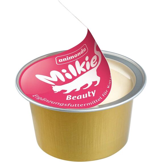 animonda Milkies Katzensnack mit Milch - Cups Selection Mixpack (20 Cups à 15 g), leicht verdauliche Katzenmilch für Erwachsene Katzen, Milch-Snack ohne Soja und Zucker