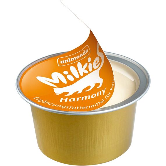 animonda Milkies Katzensnack mit Milch - Cups Selection Mixpack (20 Cups à 15 g), leicht verdauliche Katzenmilch für Erwachsene Katzen, Milch-Snack ohne Soja und Zucker