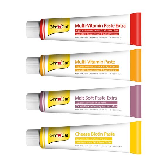 GimCat Multi-Vitamin Paste - Gesunder Katzensnack aktiviert Abwehrkräfte und stärkt das Immunsystem - 1 Tube (1 x 200 g)
