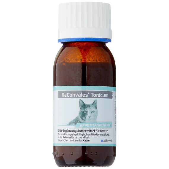 alfavet ReConvales Tonicum Katze, 6 x 45ml, appetitanregendes Ergänzungsfuttermittel zur Rekonvaleszenz und bei Untergewicht