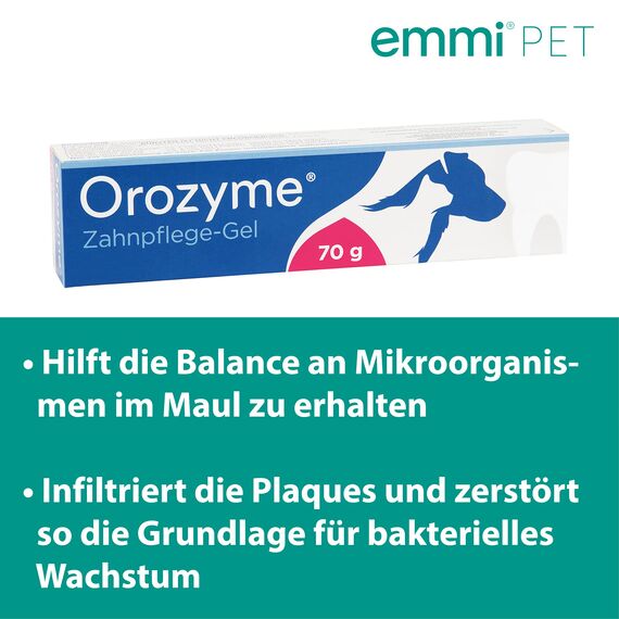 emmi-pet 5x Orozyme Zahnpflege-Gel für Hunde & Katzen mit Selbstreinigungsfunktion I Zahnpasta für effektive Maulhygiene I Hundezahnpasta gegen Zahnstein, Mundgeruch & für die optimale Balance