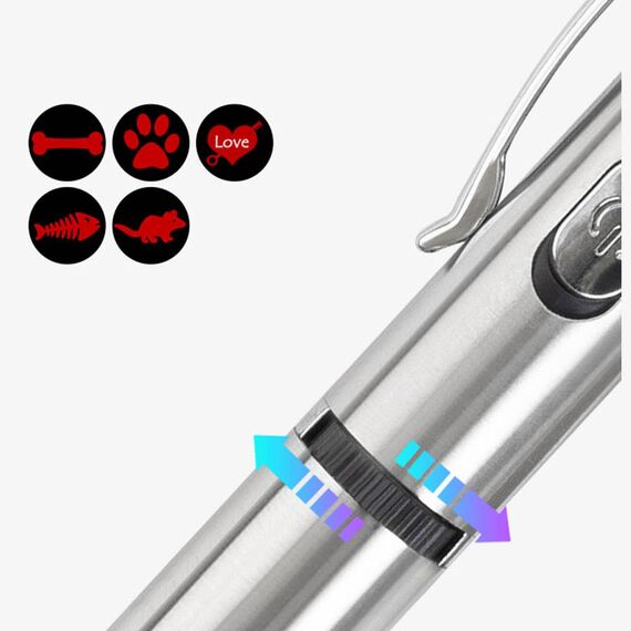 VOVIGGOL Interaktives Spielzeug für Katzen und Hunde, Katzenspielzeug mit LED, Intelligentes Elektrisches Katzenspielzeug für Trainingsübungen, über USB Aufladbar