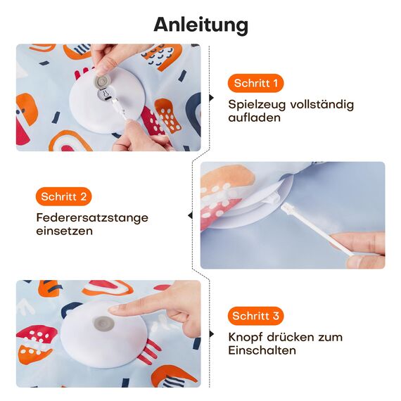 Potaroma Interaktives Katzenspielzeug mit Federautomatik - Wiederaufladbar, berührungsaktiviert mit Mausgeräuschen, ideales Bewegungsspielzeug für aktive Wohnungskatzen Blumenmuster-Abdeckung