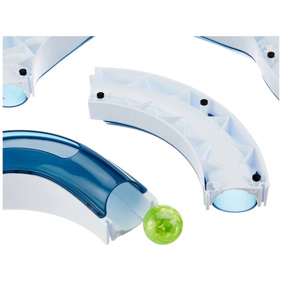 Catit Design Senses Spielschiene, Super Roller, inklusive leuchtaktivem Ball, für Katzen & Design Senses Futter Labyrinth, interaktives Spielzeug für Katzen