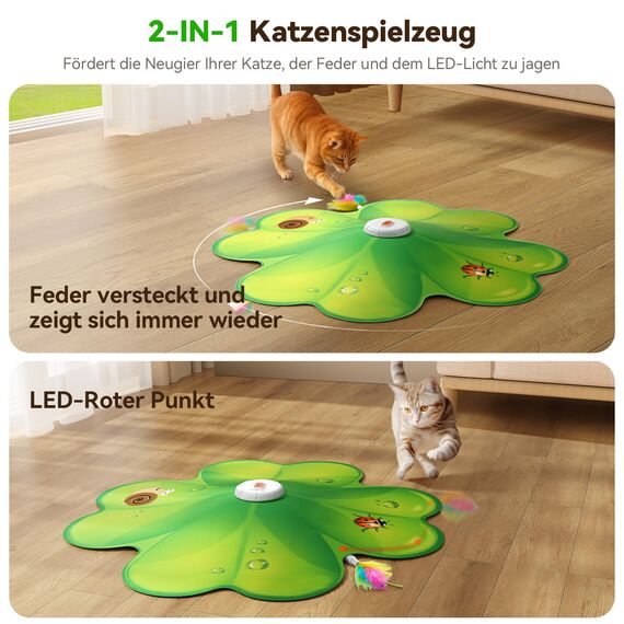 FEELNEEDY Katzenspielzeug, Spielzeug für Indoor, Versteckspielzeug für Kätzchen, Whack a Mole Motion, Elektronisches Katzen Spielzeug für Übungen
