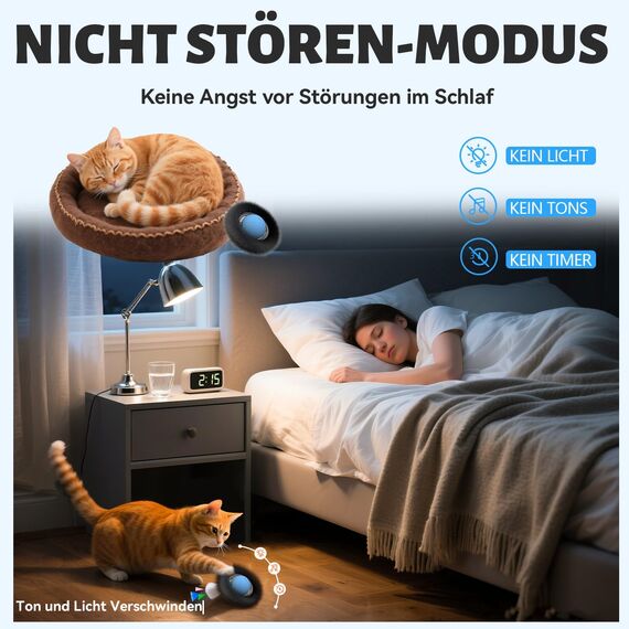 GoldenSun Katzenspielzeug, Bewegungs-Zwitscher-aktivierter Beweglicher Ball, Maus-Fangspiel Blau, 7-Loch-Versteckspiel für Katzen im Innenbereich, Schwarzes MIAU