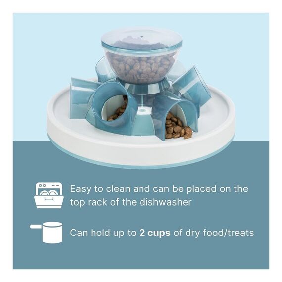 TRIXIE interaktives Intelligenzspielzeug für Katzen "Cat Activity Strategie-Spiel Tunnel Feeder, ø 28 × 14 cm, Mehrfarbig - 46002